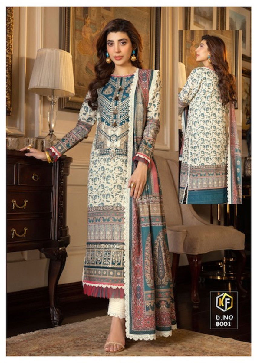 Sobia Nazir Luxury Vol 8 By Keval Cotton Dress Material Catalog